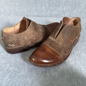 Bed Stu Cobbler 9.5‎ Womens Leather Suede Slip On Flats Shoes Boots Organic